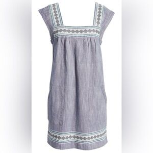 Faherty Navy Mini Dress